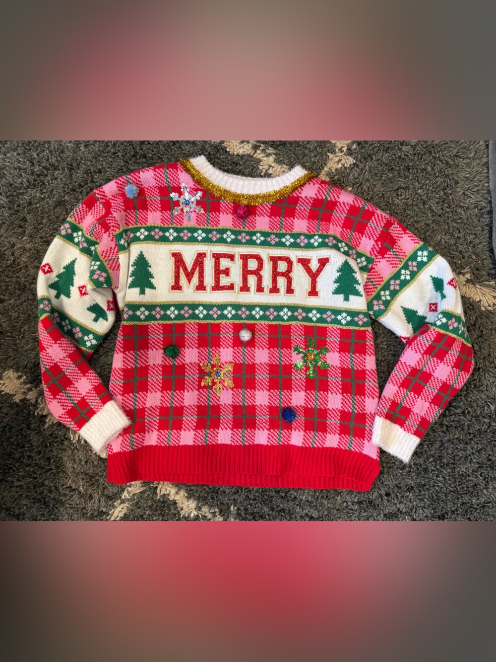 MERRY ugly sweater  size‎ large like new